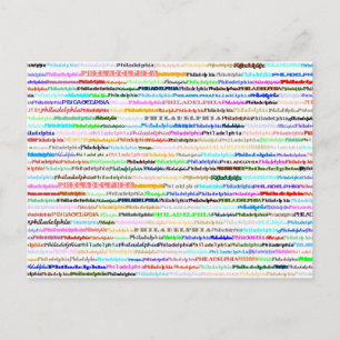 Briefkaart Philadelphia Text Design II