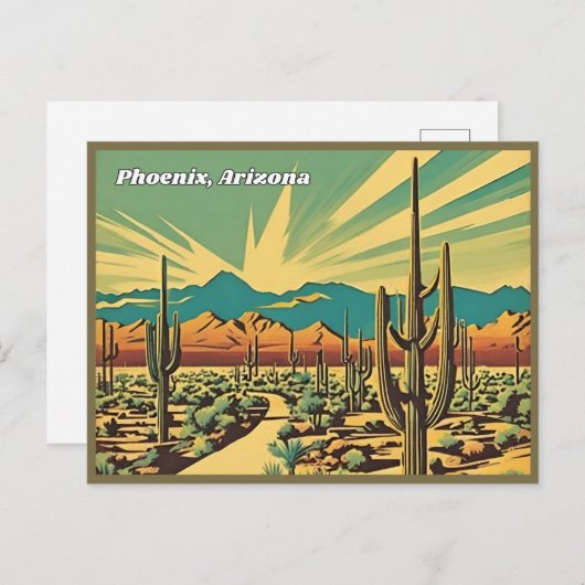 Briefkaart Phoenix, Arizona (Voorkant / Achterkant)