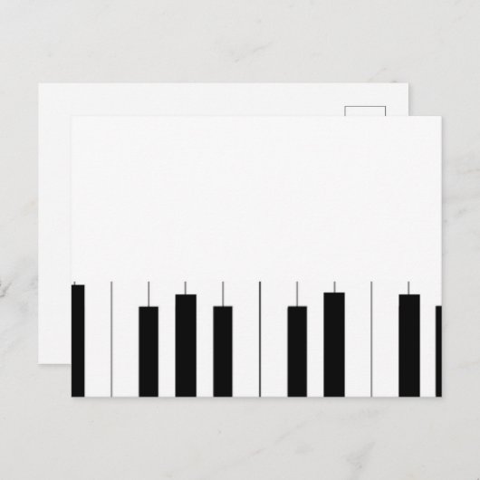 Briefkaart Piano (Voorkant / Achterkant)