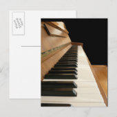 Briefkaart Piano-toetsenbord (Voorkant / Achterkant)