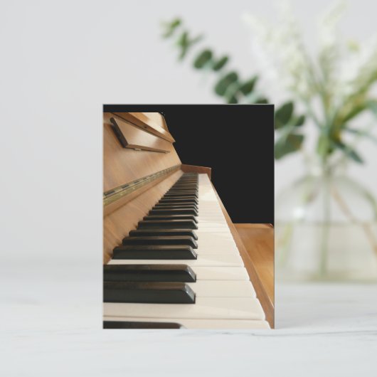 Briefkaart Piano-toetsenbord (Staand voorkant)