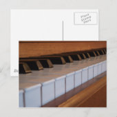 Briefkaart Piano-toetsenbord (Voorkant / Achterkant)