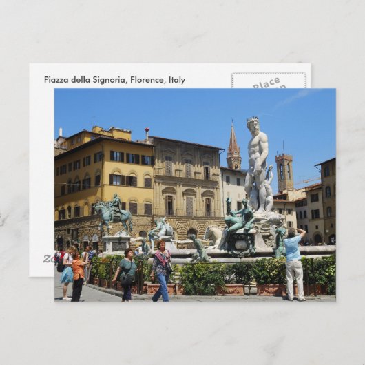 Briefkaart Piazza della Signoria (Voorkant / Achterkant)