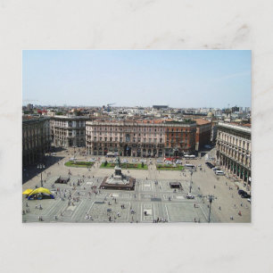 Briefkaart Piazza Duomo Milaan, Italië