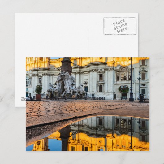 Briefkaart, Piazza Navona Briefkaart (Voorkant / Achterkant)