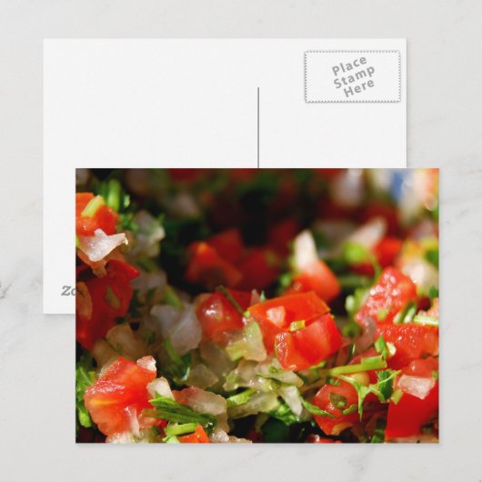 Briefkaart Pico de Gallo (Salsa) (Voorkant / Achterkant)