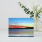 Briefkaart/Pictured Rocks Sunrise Briefkaart (Staand voorkant)