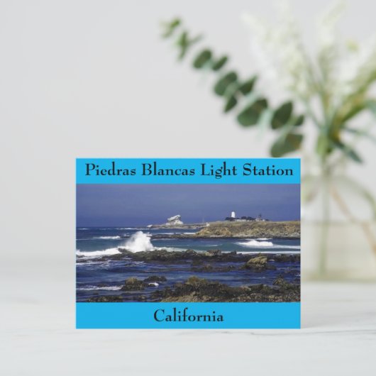 Briefkaart Piedras Blancas Light (Staand voorkant)
