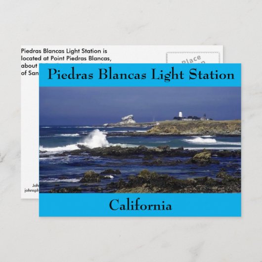 Briefkaart Piedras Blancas Light (Voorkant / Achterkant)