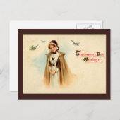 Briefkaart Pilgrim Woman (Voorkant / Achterkant)