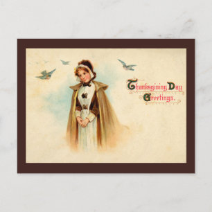 Briefkaart Pilgrim Woman
