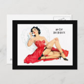 Briefkaart Pin Up Girls Art  Retro 56 (Voorkant / Achterkant)