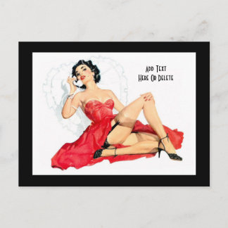 Briefkaart Pin Up Girls Art Retro 56