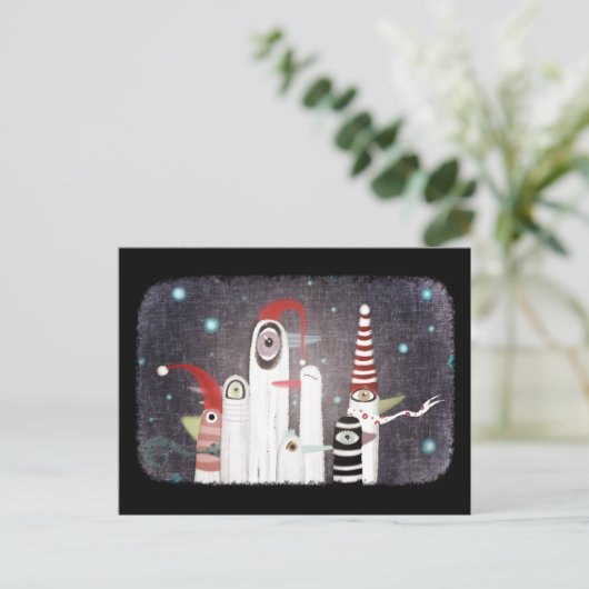 Briefkaart pinguïns (Staand voorkant)