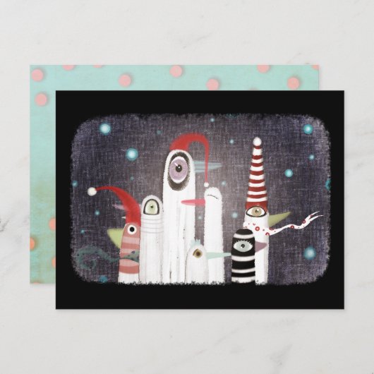 Briefkaart pinguïns (Voorkant / Achterkant)