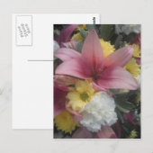 Briefkaart Pink Lily Beauty (Voorkant / Achterkant)