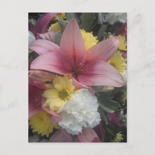 Briefkaart Pink Lily Beauty (Voorkant)