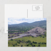 Briefkaart piramide van de maan, Teotihuacán, Mexi (Voorkant / Achterkant)