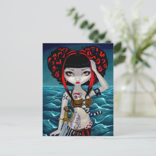 briefkaart " piratenpoly" (Staand voorkant)