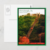 Briefkaart Pittsburgh-Incline-Kleurrijke-Foto (Voorkant / Achterkant)