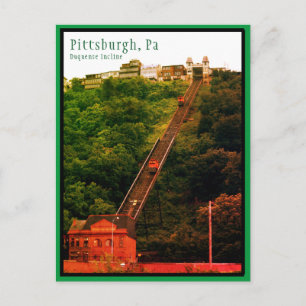 Briefkaart Pittsburgh-Incline-Kleurrijke-Foto