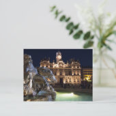 Briefkaart Place des Terreaux, Lyon Frankrijk (Staand voorkant)
