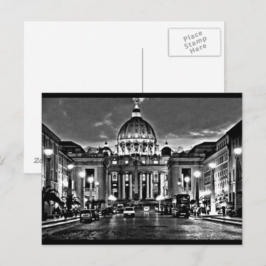 Briefkaart-Places-St. Peter's Basilica Briefkaart (Voorkant / Achterkant)
