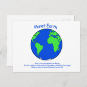 Briefkaart Planet Earth (Voorkant / Achterkant)