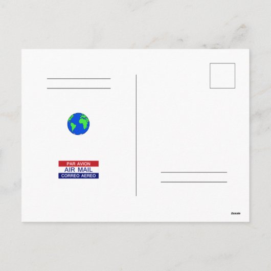 Briefkaart Planet Earth (Achterkant)