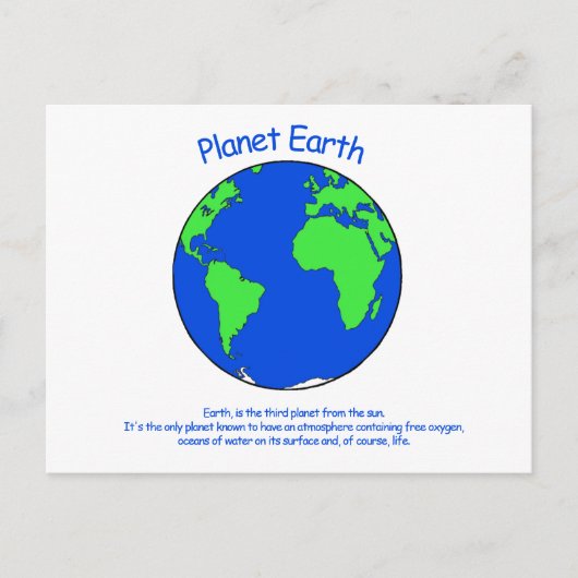 Briefkaart Planet Earth (Voorkant)