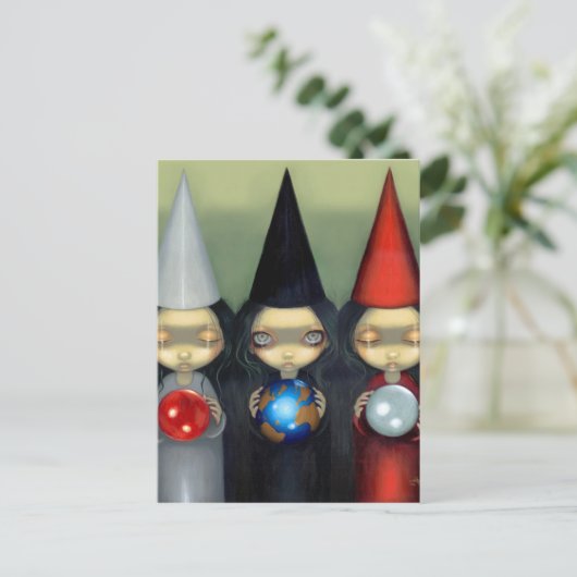 briefkaart "Planetaire heks" (Staand voorkant)