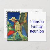 Briefkaart  plattelandstuinfamilie, renusie-pc (Voorkant / Achterkant)