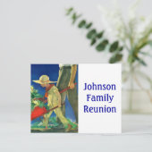 Briefkaart  plattelandstuinfamilie, renusie-pc (Staand voorkant)