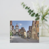 Briefkaart Plönlein Place, Rothenburg, Duitsland (Staand voorkant)