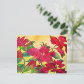 Briefkaart Poinsettias (Staand voorkant)