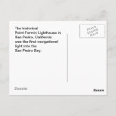 Briefkaart Point Fermin Lighthouse San Pedro CA Pa (Achterkant)