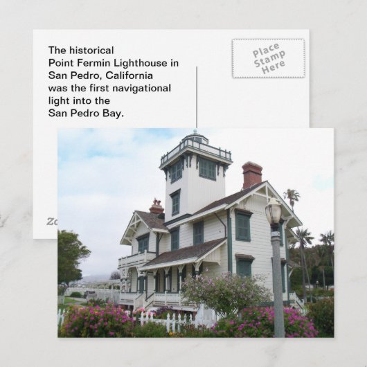 Briefkaart Point Fermin Lighthouse San Pedro CA Pa (Voorkant / Achterkant)