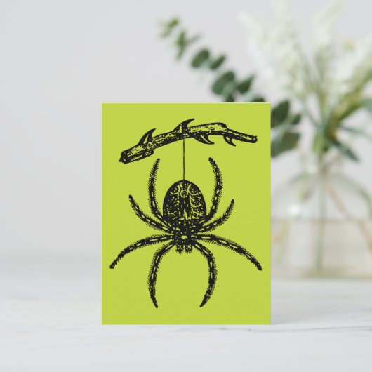 Briefkaart Poison Green Spider (Staand voorkant)