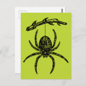 Briefkaart Poison Green Spider (Voorkant / Achterkant)