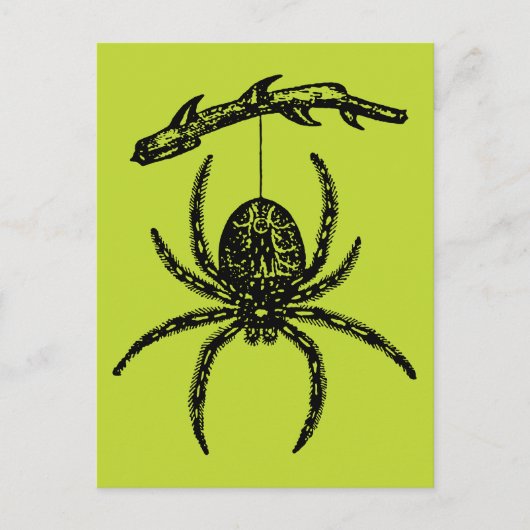 Briefkaart Poison Green Spider (Voorkant)
