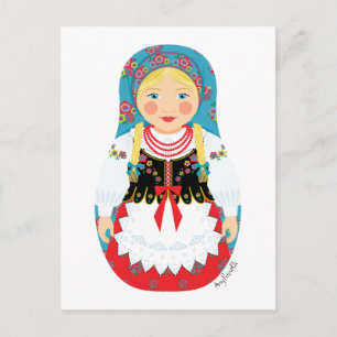 Briefkaart Pole Matryoshka