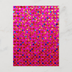Briefkaart Polka Dots Sparkley Jewels