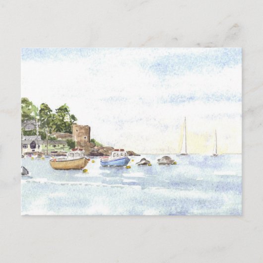 briefkaart "Polruan Castle" (Voorkant)