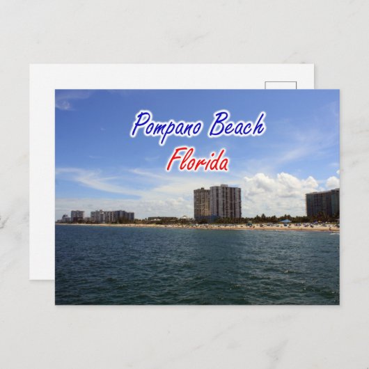 Briefkaart Pompano Beach Florida (Voorkant / Achterkant)