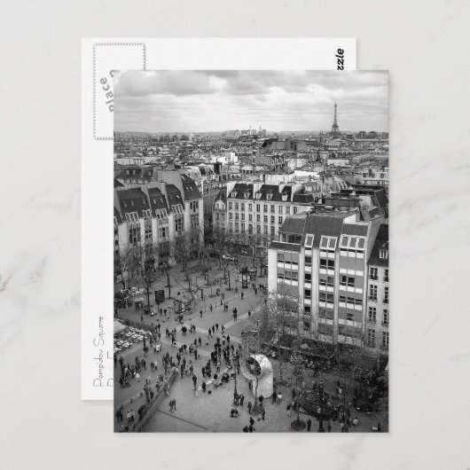 Briefkaart Pompidou Square (Voorkant / Achterkant)