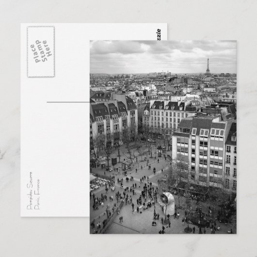 Briefkaart Pompidou Square (Voorkant / Achterkant)
