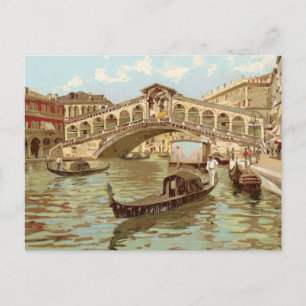 Briefkaart Ponte de ponte di Rialto, Venezia