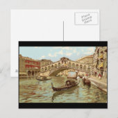  Briefkaart Ponte de ponte di Rialto, Venezia (Voorkant / Achterkant)