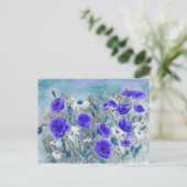 briefkaart "Poppy Blue" (Staand voorkant)