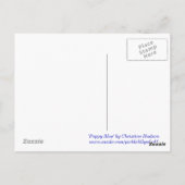 briefkaart "Poppy Blue" (Achterkant)